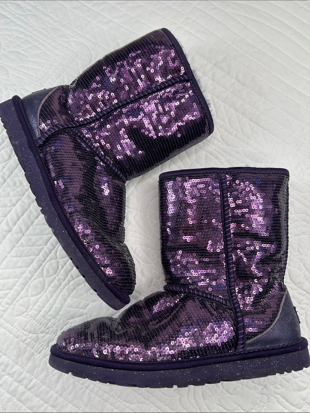 UGG Purple Sequin Sparkle Boots